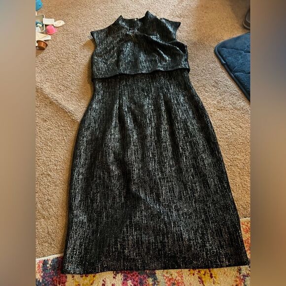 Belle Badgley Mishka black sparkly dress 4 - Picture 1 of 8